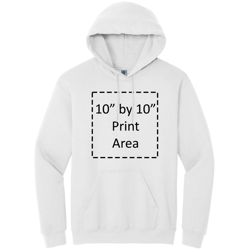 Gildan Adult White Heavy Blend Hooded Sweatshirt 18500-zoom-
