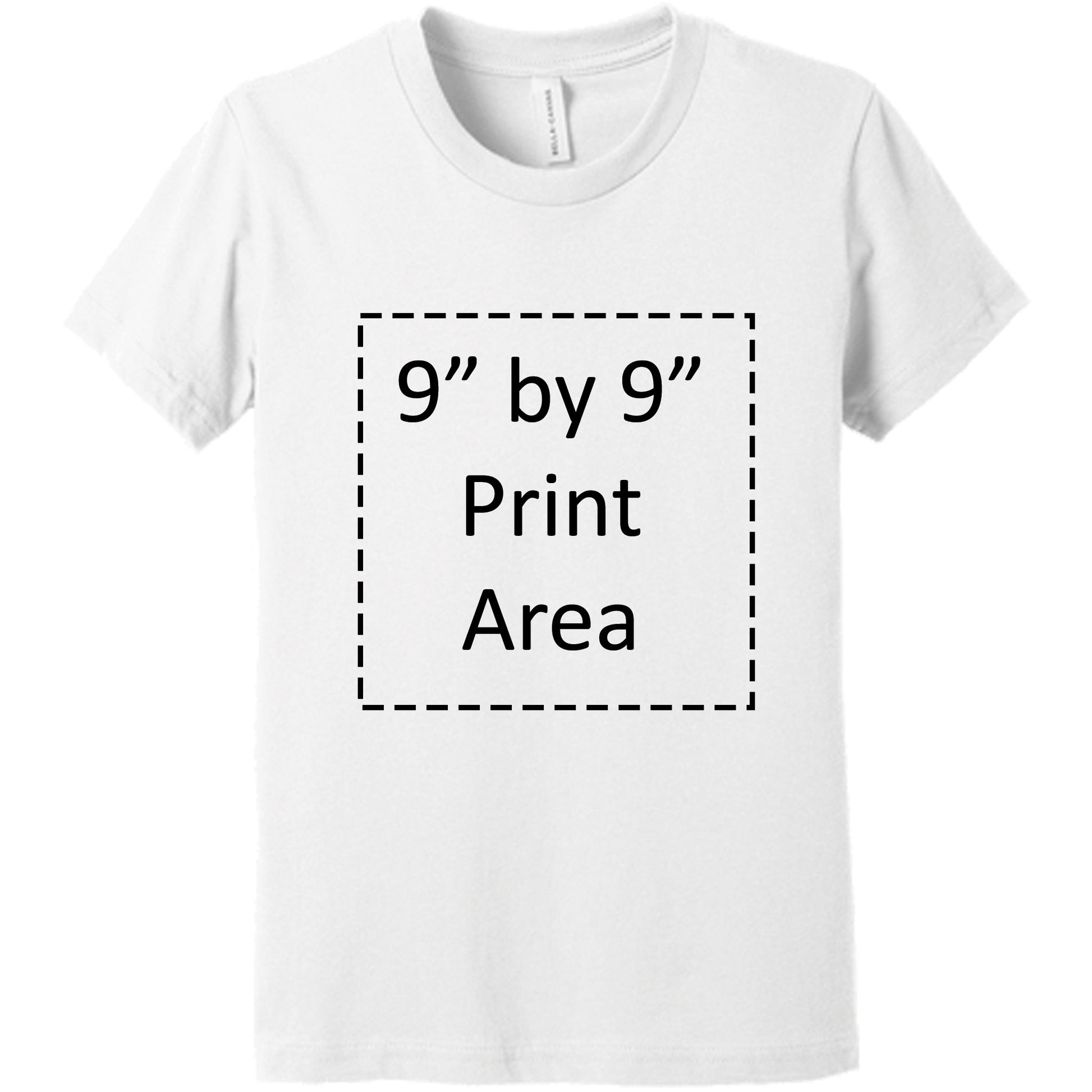 Bella + Canvas Youth White Jersey Short Sleeve Tee 3001Y-3