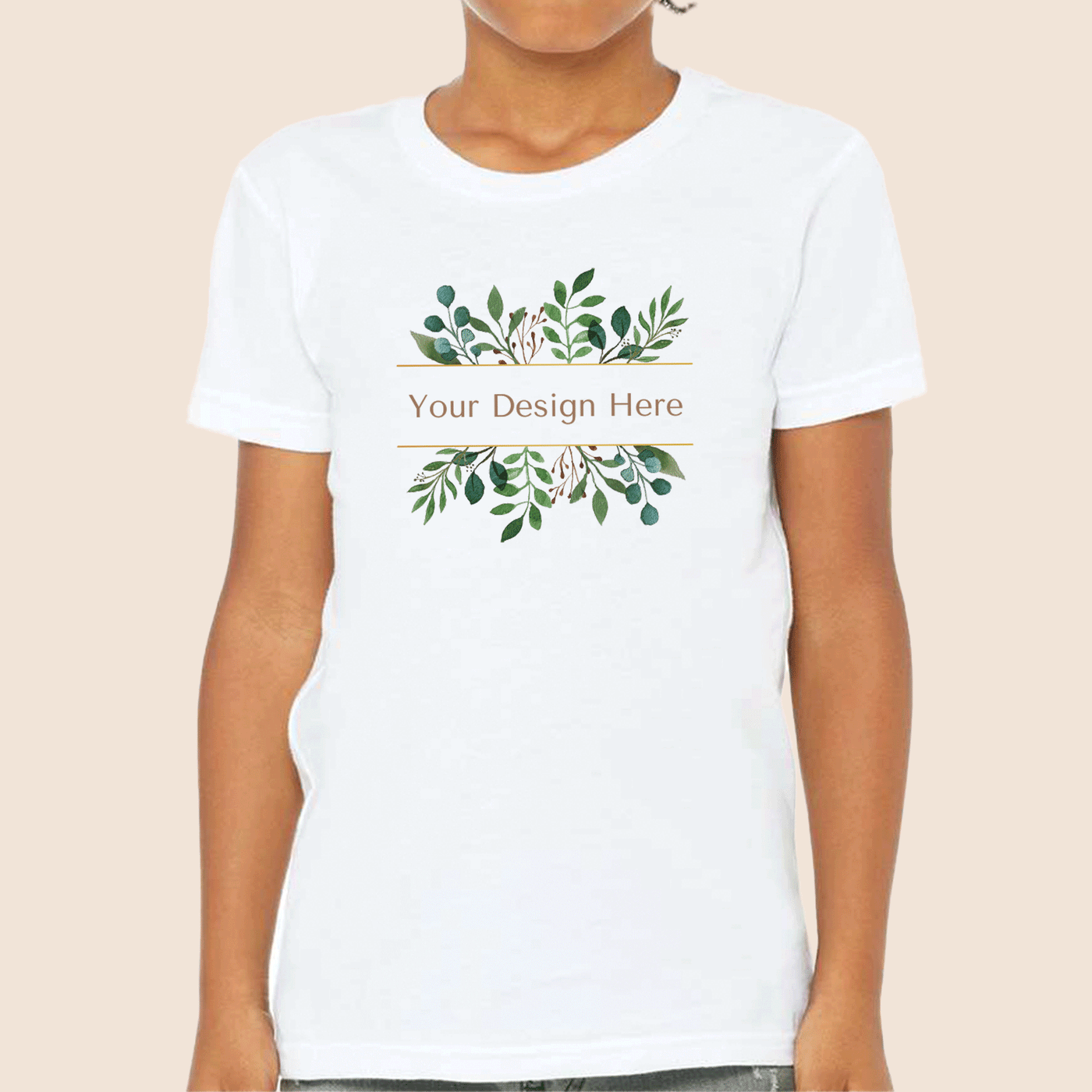 Bella + Canvas Youth White Jersey Short Sleeve Tee 3001Y