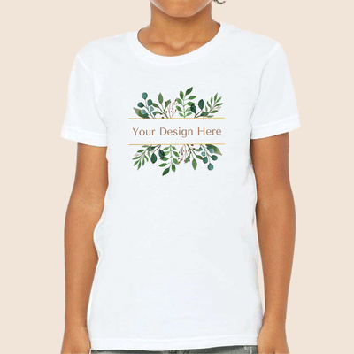 Bella + Canvas Youth White Jersey Short Sleeve Tee 3001Y