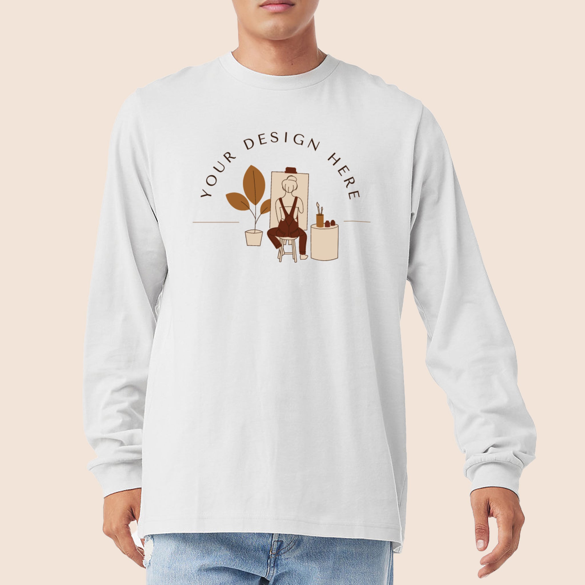 Bella+Canvas White Unisex Jersey Long Sleeve Tee - Canvastry Wholesale