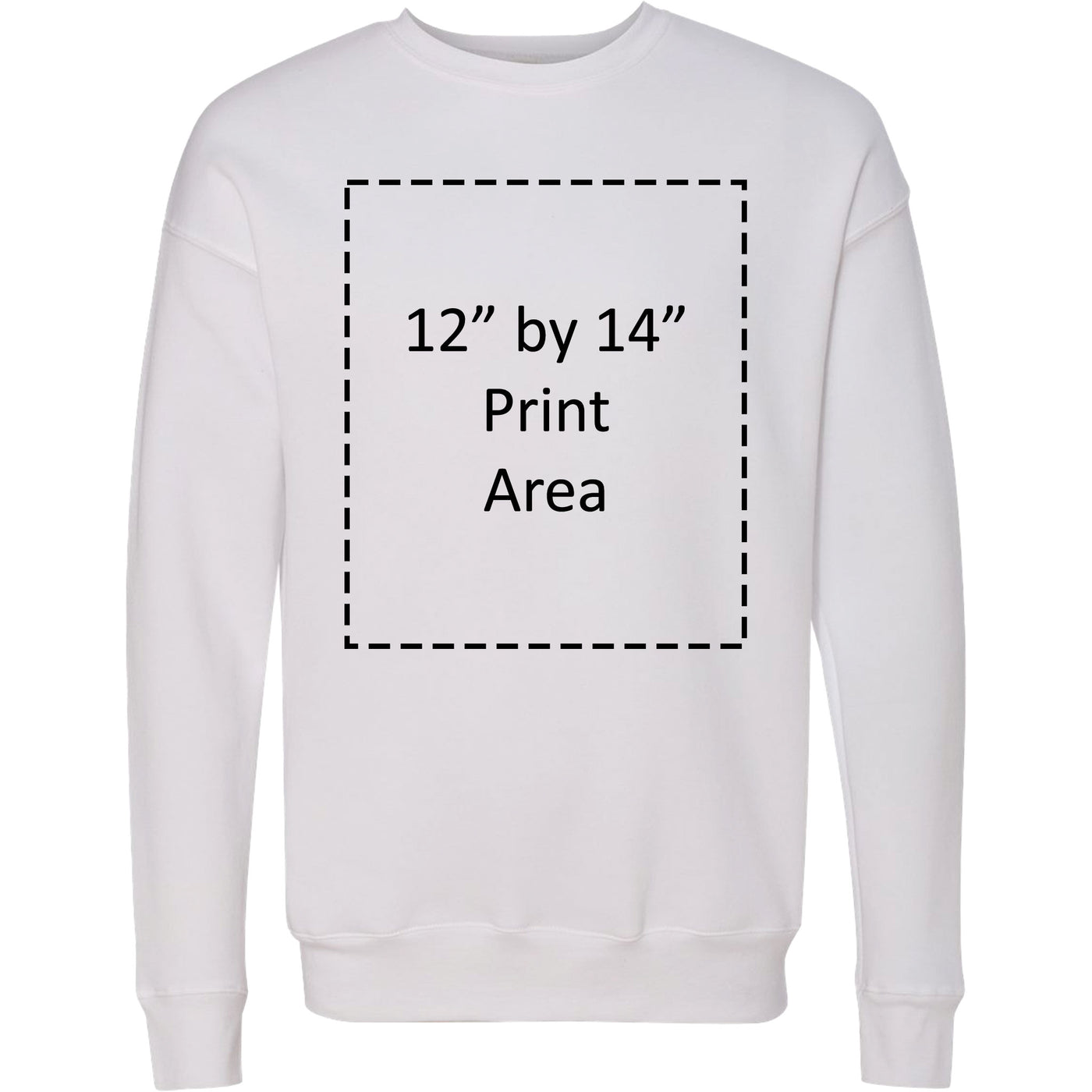 Bella + Canvas White Unisex Sponge Fleece Drop Shoulder Sweatshirt 3945