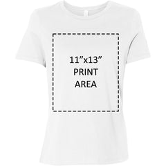 Bella + Canvas Women's White Relaxed Jersey T-Shirt 6400 Canvastry Wholesale Print On Demand