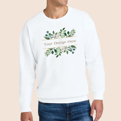 Comfort Colors Adult White Lightweight Fleece Crewneck Sweatshirt 1466