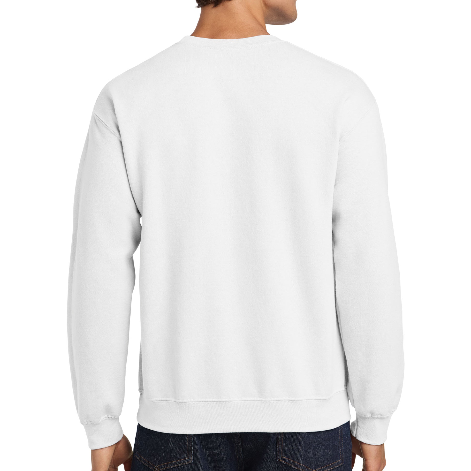 Gildan Adult White Crewneck Sweatshirt 18000 Canvastry Wholesale Print On Demand