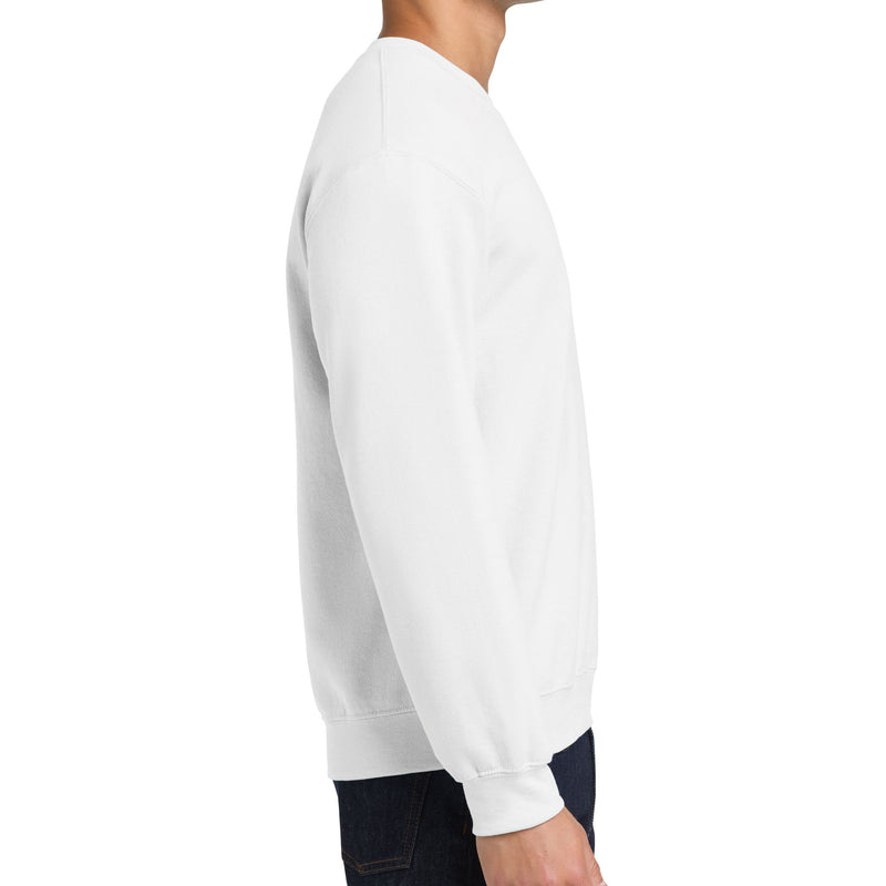 Gildan Adult White Crewneck Sweatshirt 18000-zoom-