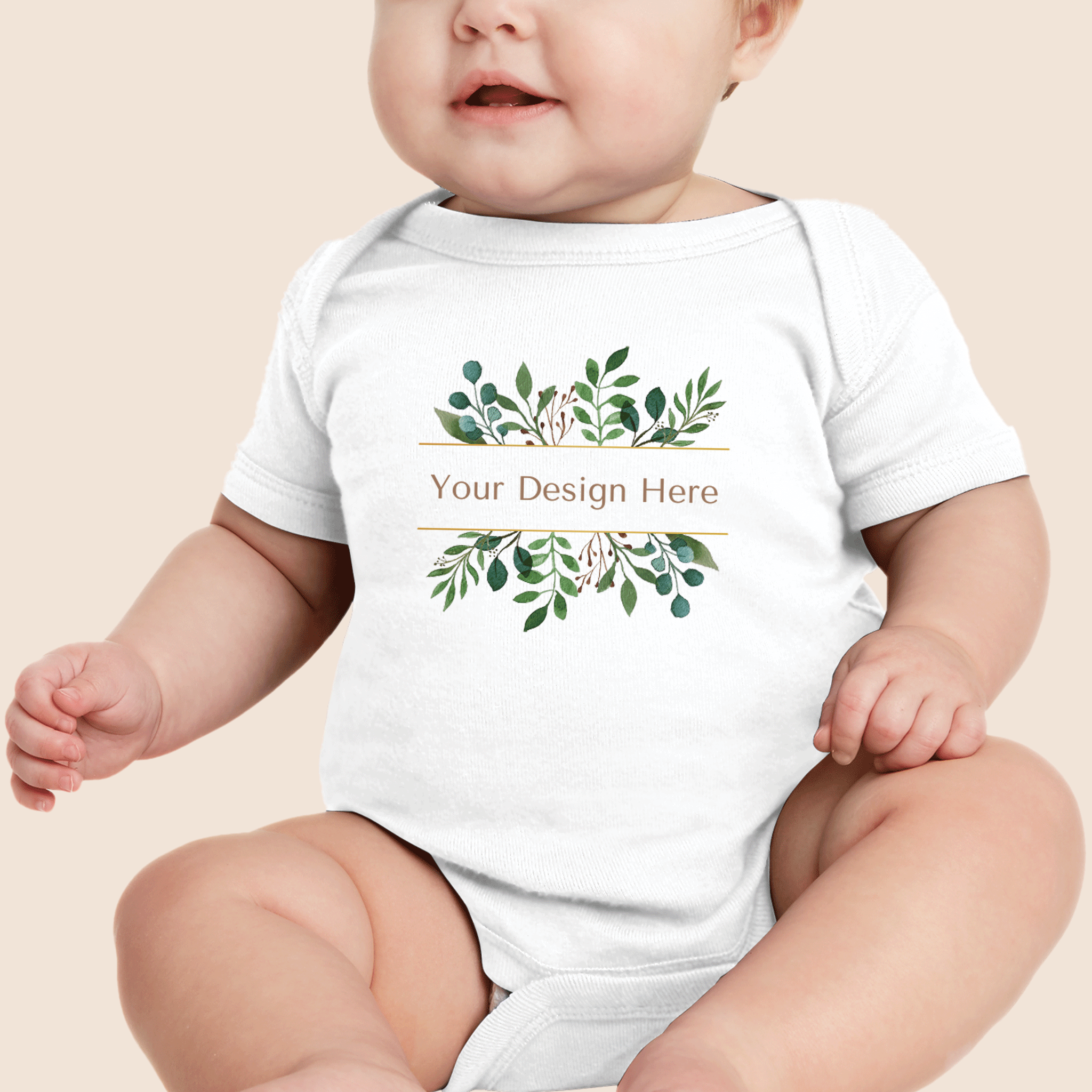 Rabbit Skins White Infant Baby Rib Bodysuit 4400-zoom-2
