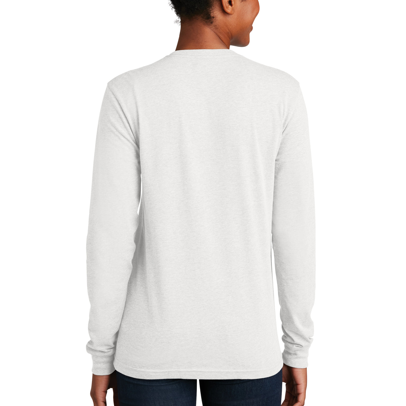 Next Level Apparel White CVC Long Sleeve T-Shirt 6211