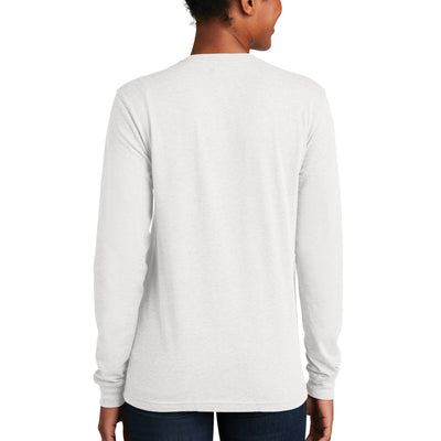 Next Level Apparel White CVC Long Sleeve T-Shirt 6211