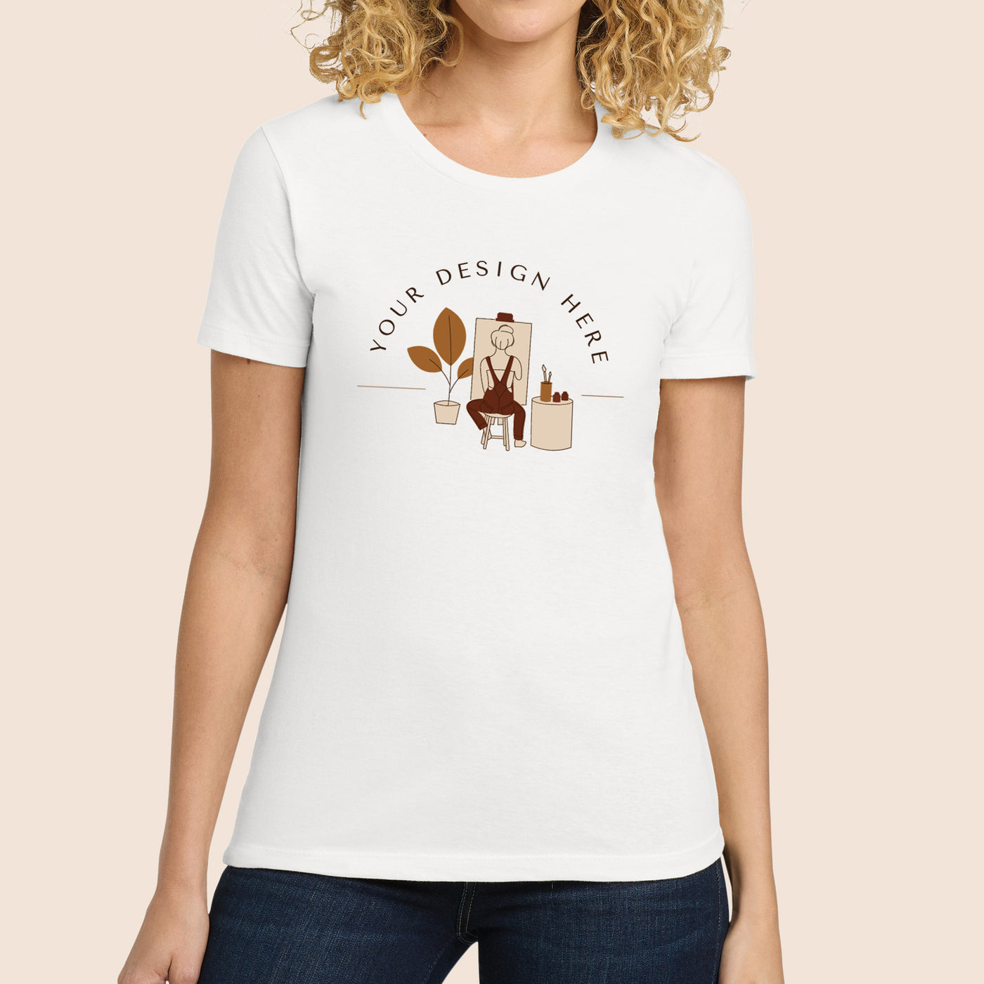 Next Level Apparel Women's White Cotton T-Shirt 3900