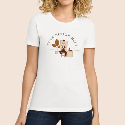 Next Level Apparel Women's White Cotton T-Shirt 3900