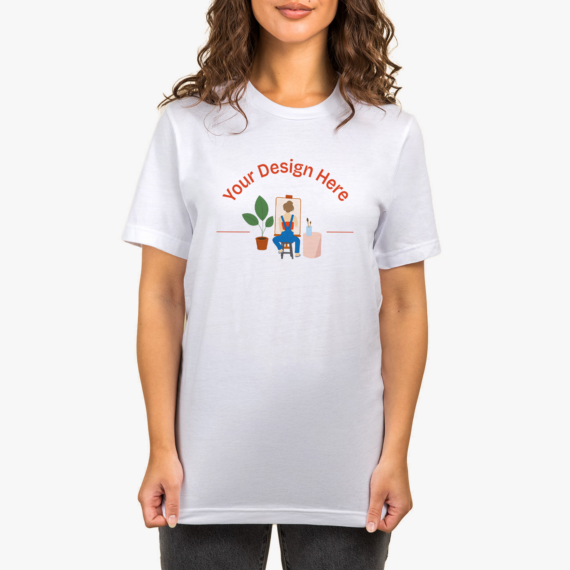 Bella + Canvas Unisex White T-Shirt-3