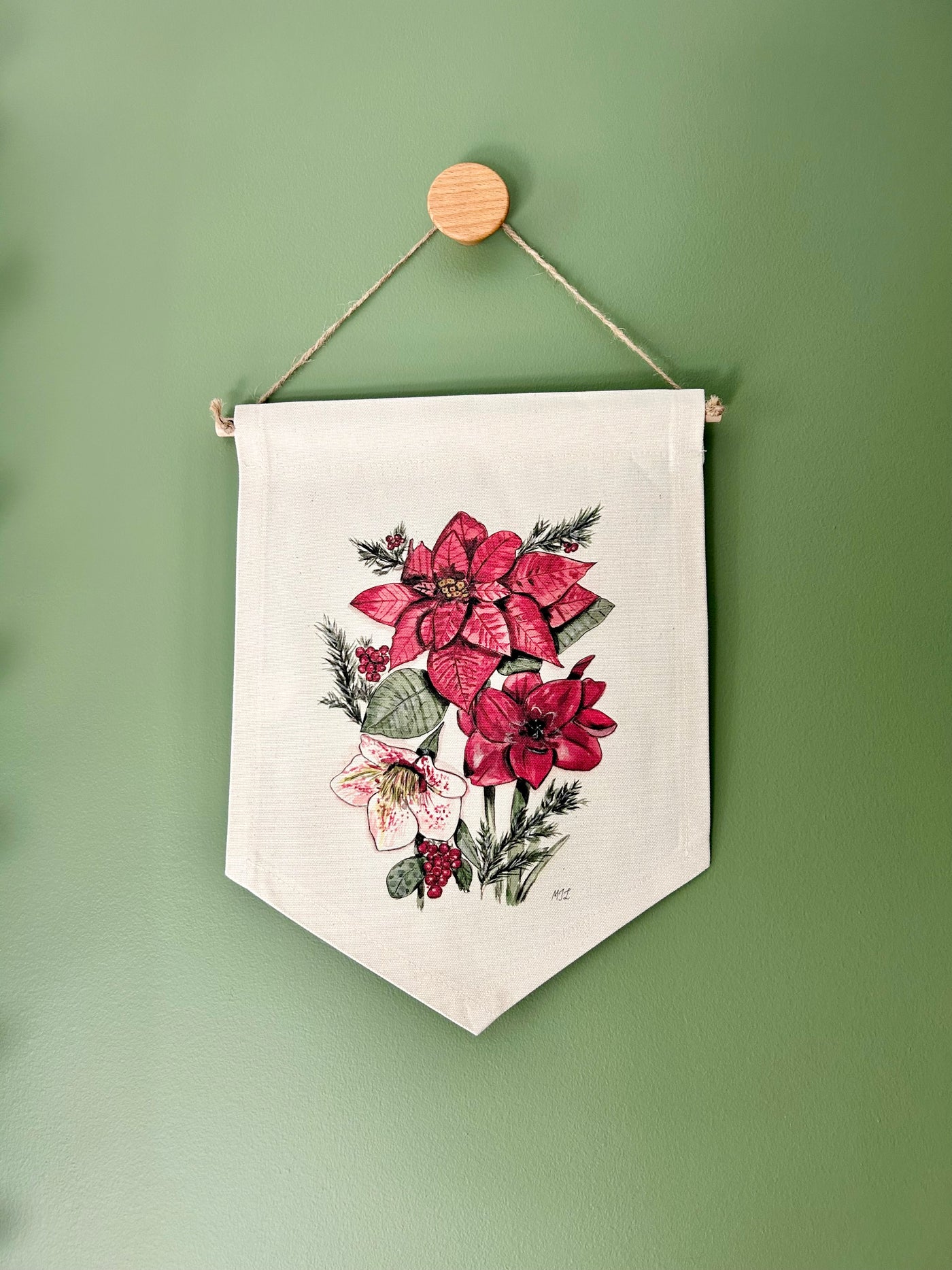 Natural Cotton Canvas Shield Banner