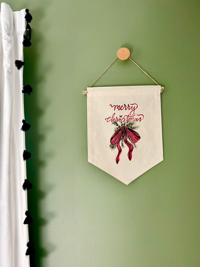 Natural Cotton Canvas Shield Banner