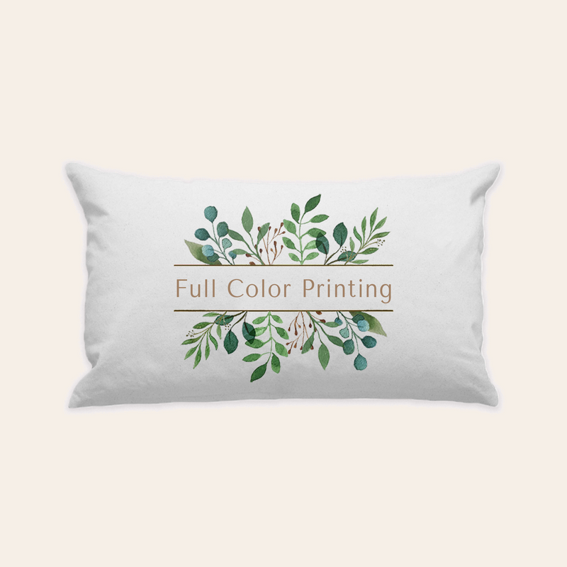 White Cotton Canvas Pillow Cover 10"x18"-zoom-