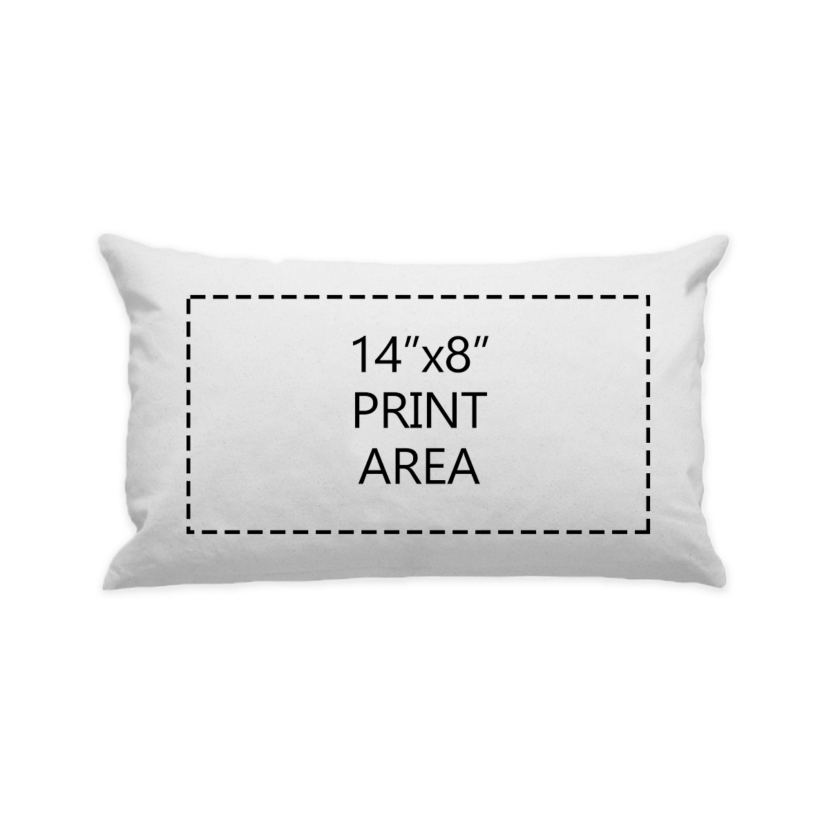 White Cotton Canvas Pillow Cover 10"x18"-3