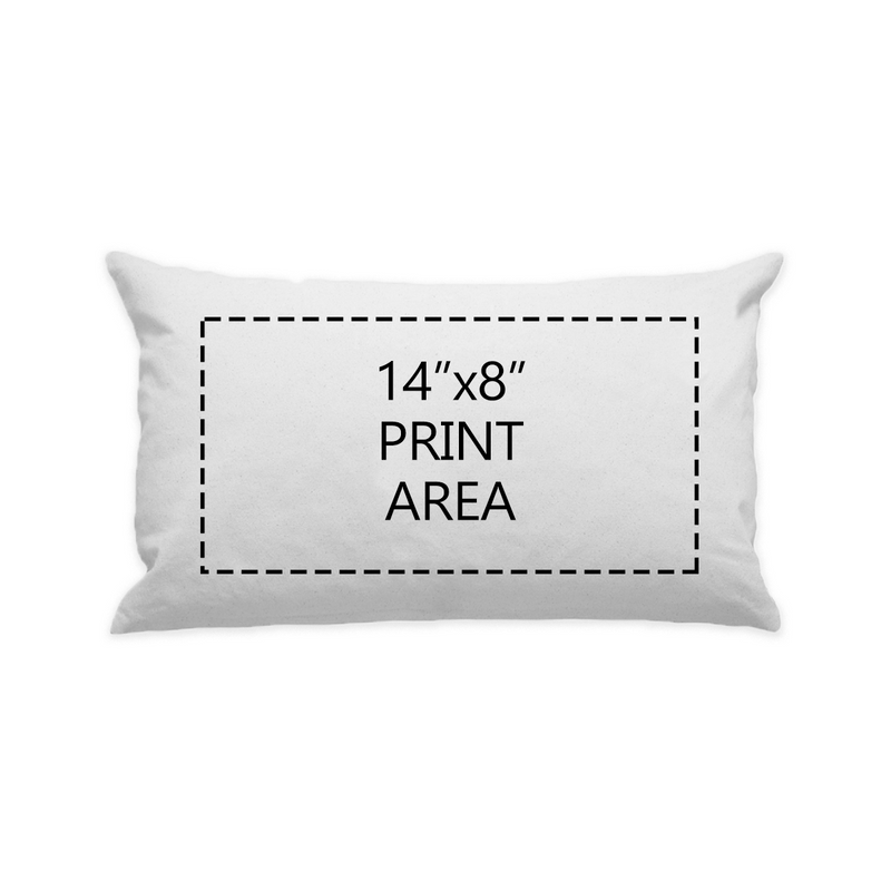 White Cotton Canvas Pillow Cover 10"x18"-zoom-