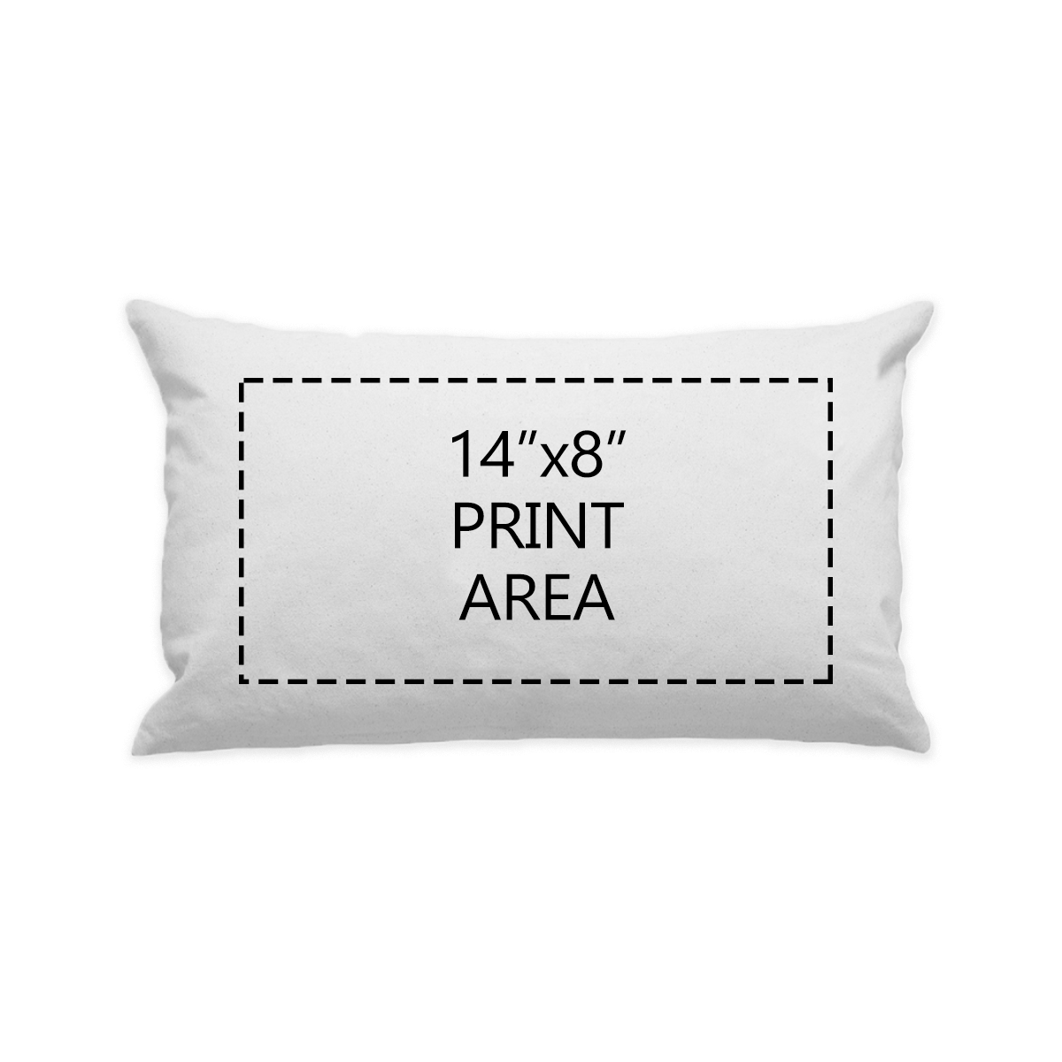 White Cotton Canvas Pillow Cover 10"x18"