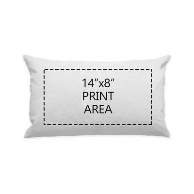 White Cotton Canvas Pillow Cover 10"x18"