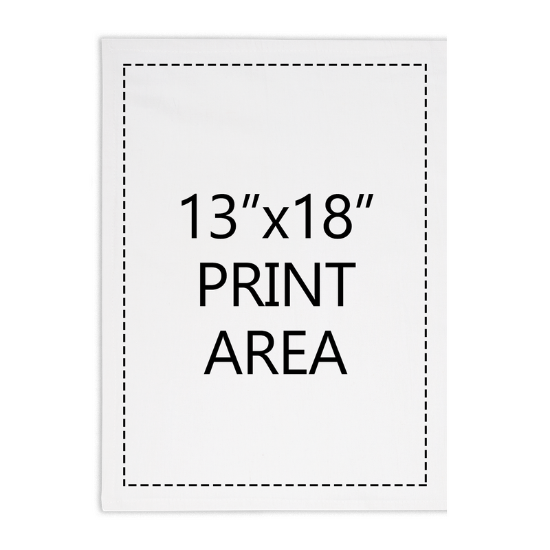 White Tea Towel 15"x20" with Centered Print-zoom-
