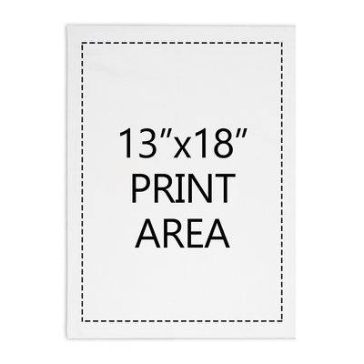 White Tea Towel 15"x20" with Centered Print