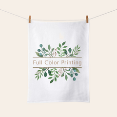 White Tea Towel 15"x20" with Centered Print