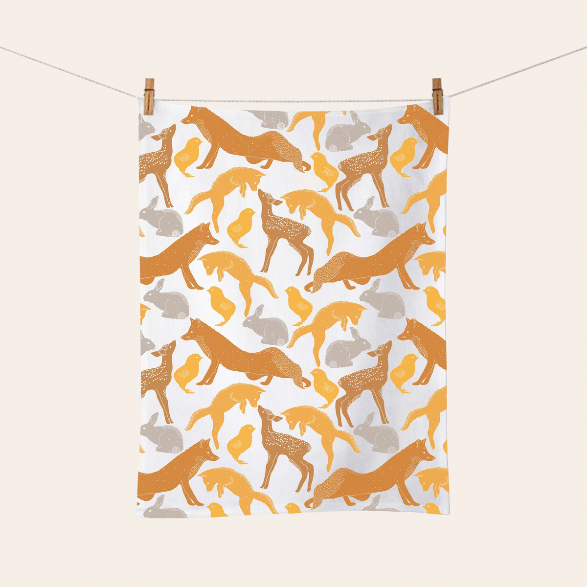 White Tea Towel with Full Coverage Print - Canvastry Wholesale