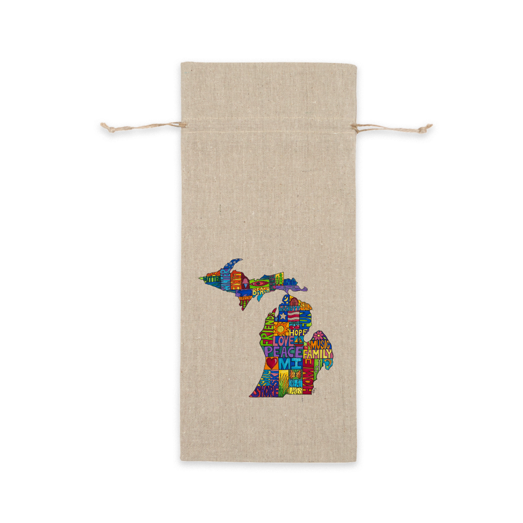 Linen Wine Bag