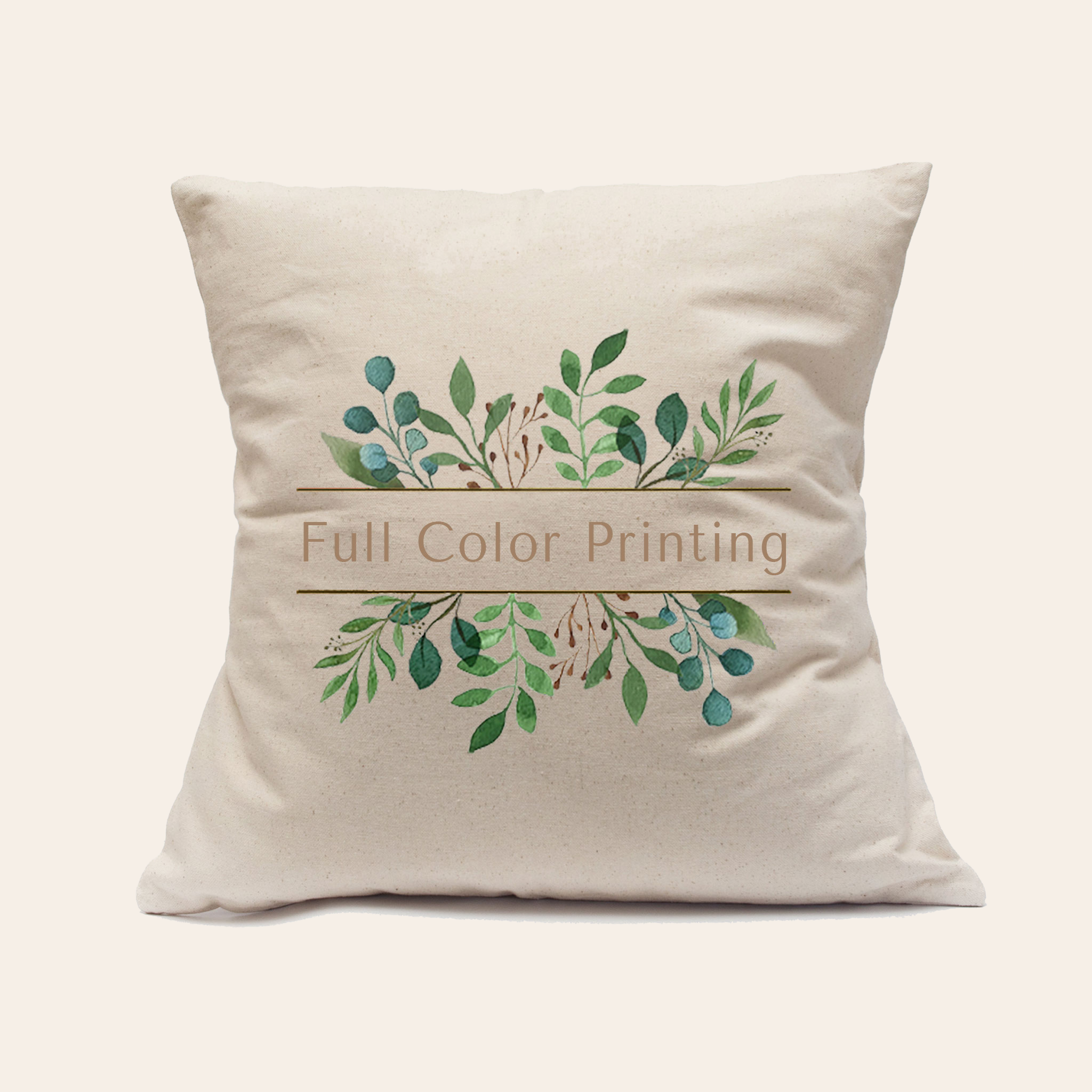 Natural Cotton Canvas Pillow Cover 18"x18"-zoom-2