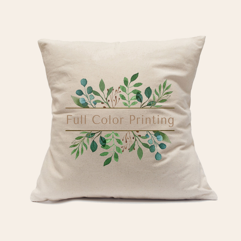 Natural Cotton Canvas Pillow Cover 18"x18"-zoom-