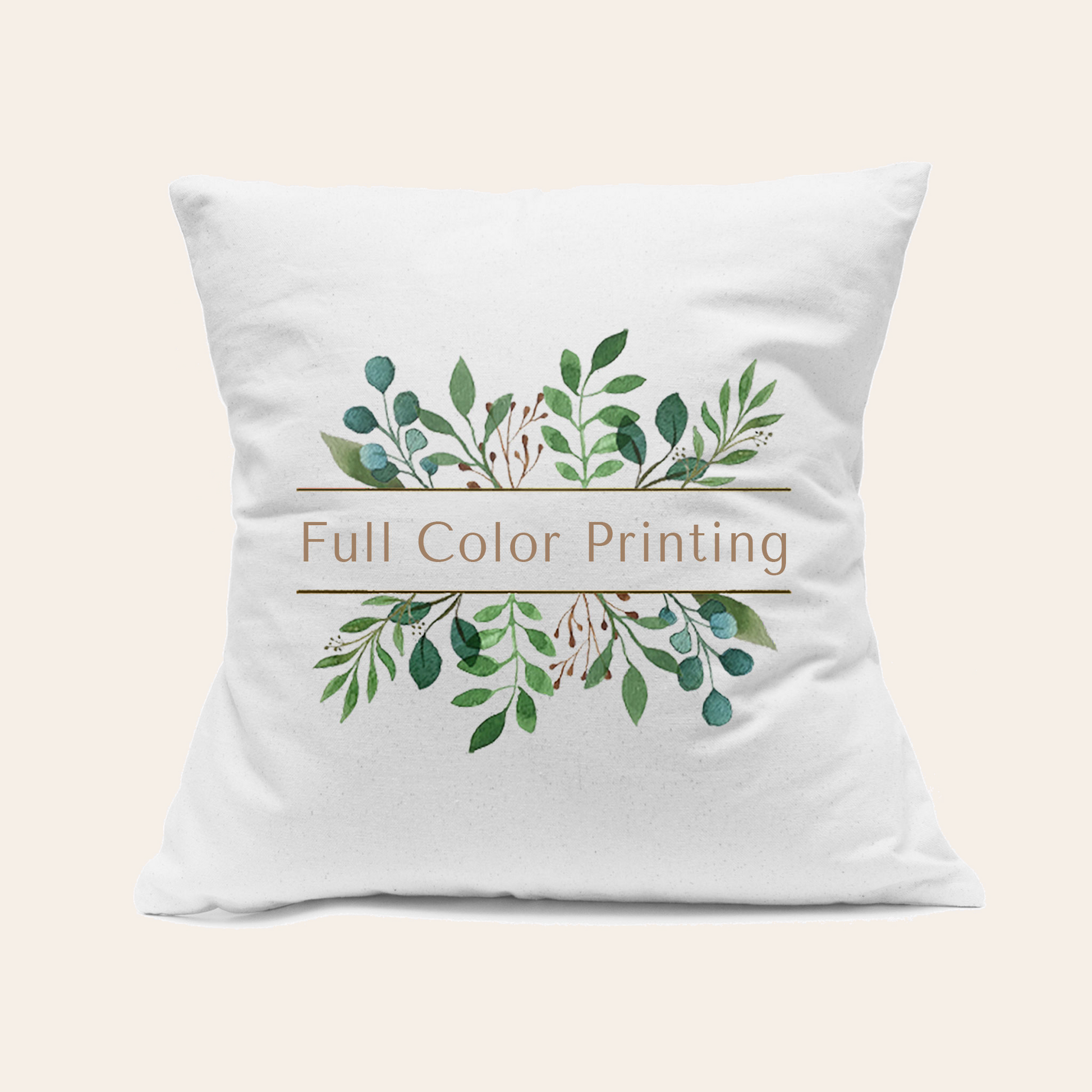 White Cotton Canvas Pillow Cover