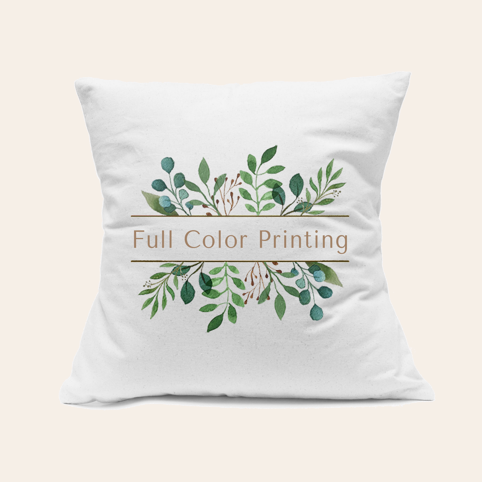 White Cotton Canvas Pillow Cover