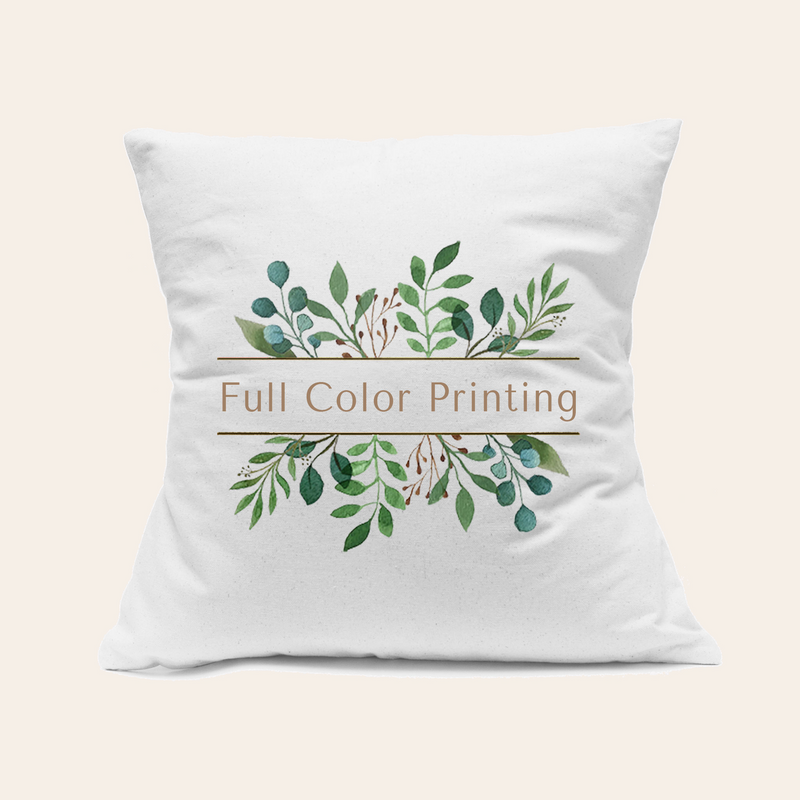 White Cotton Canvas Pillow Cover 18"x18"-zoom-