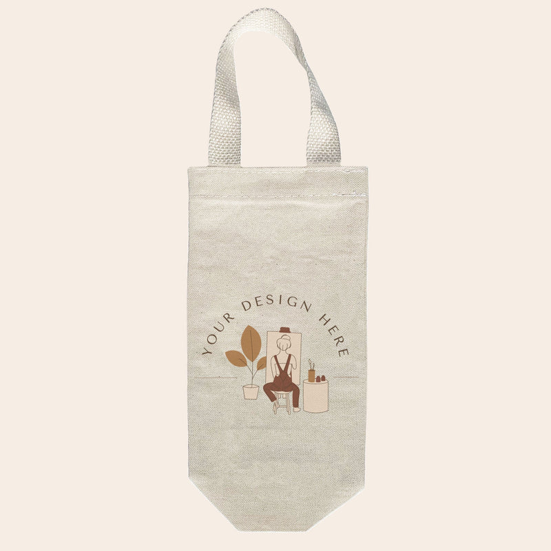 Cotton Canvas Wine Tote-zoom-