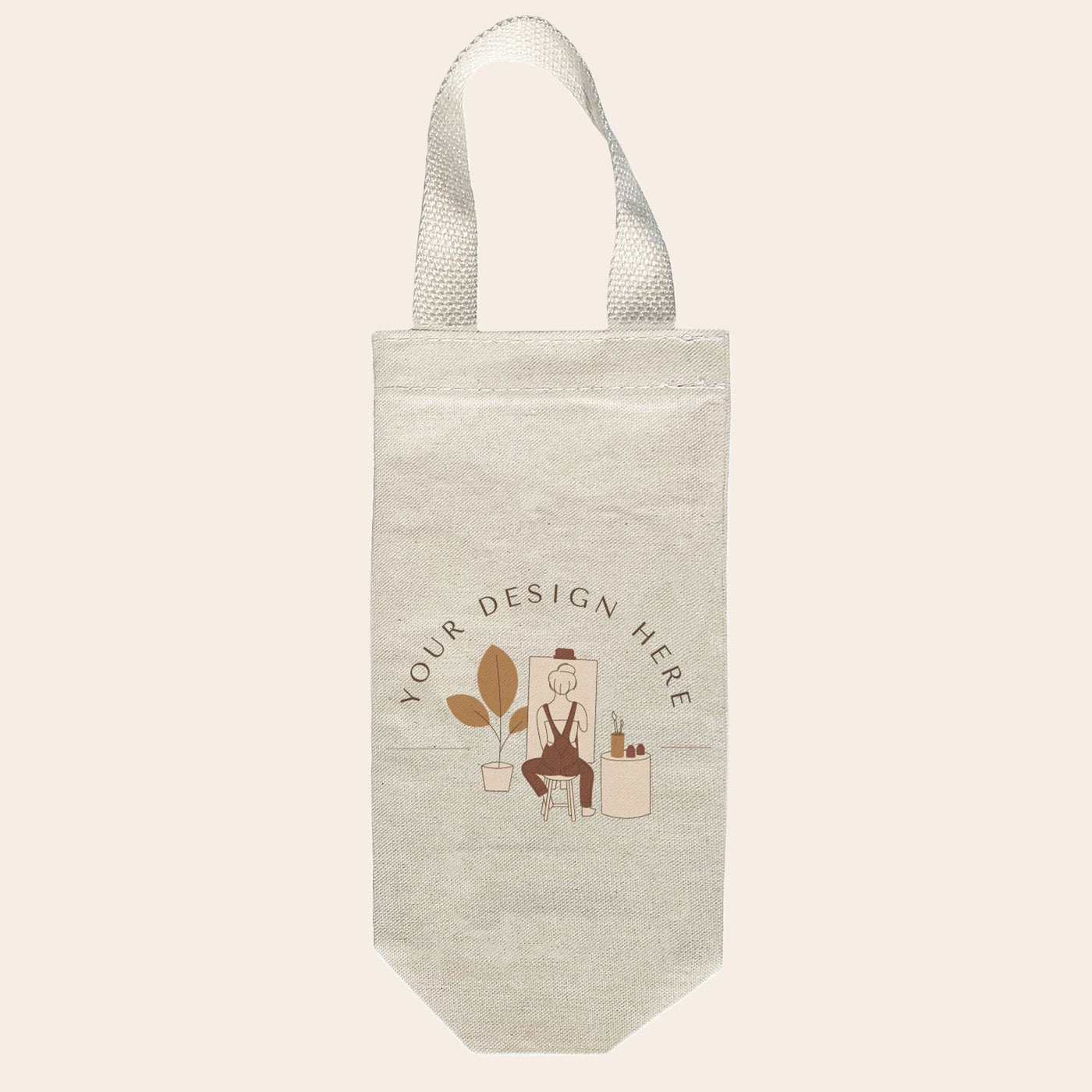 Cotton Canvas Wine Tote