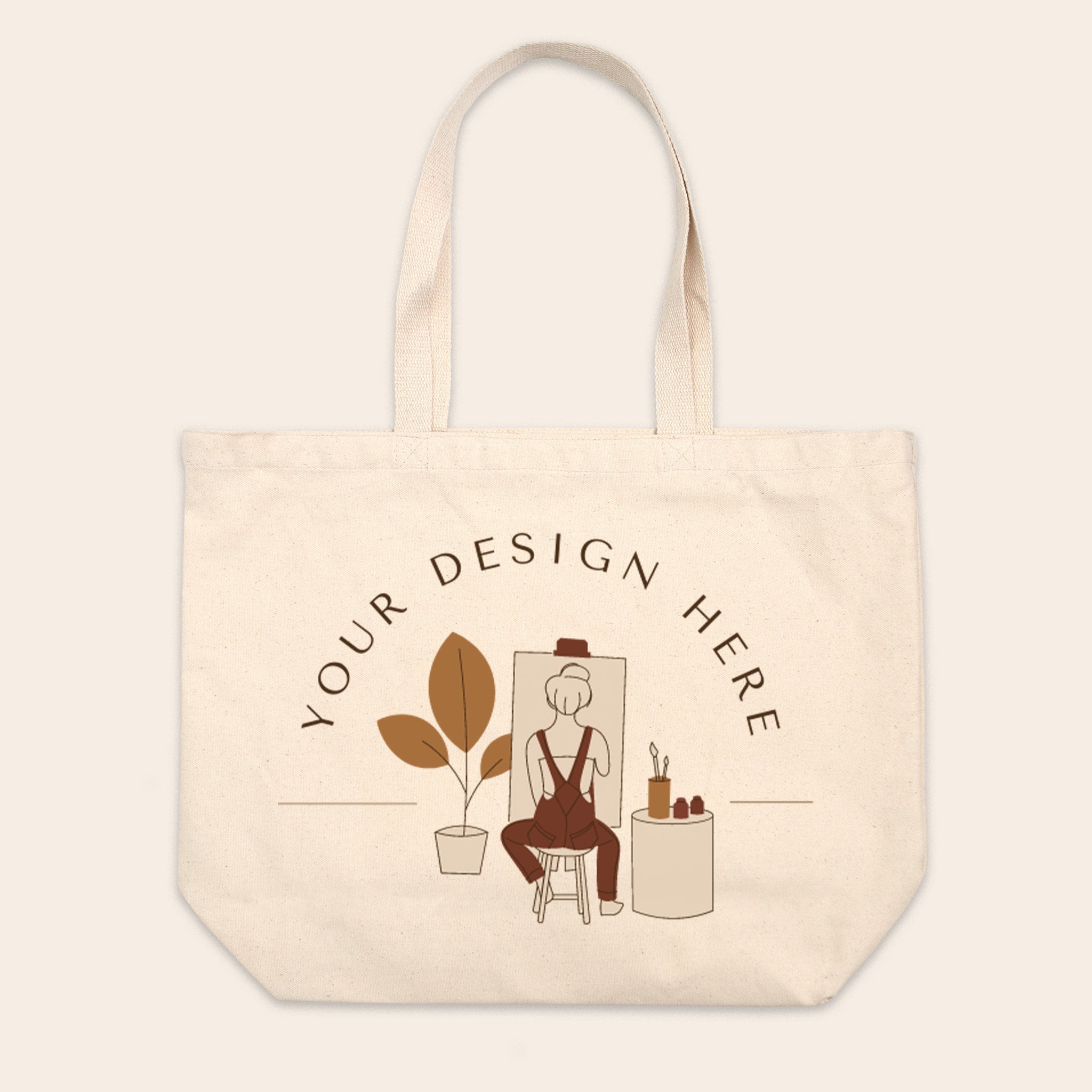 Jumbo Cotton Canvas Tote Bag