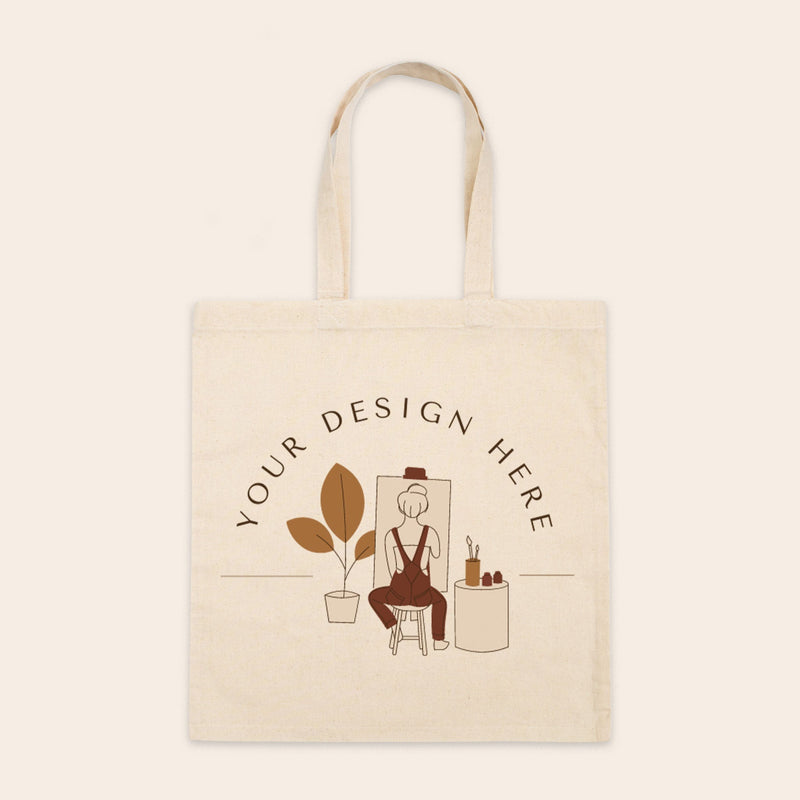 Simple Cotton Canvas Tote Bag-zoom-