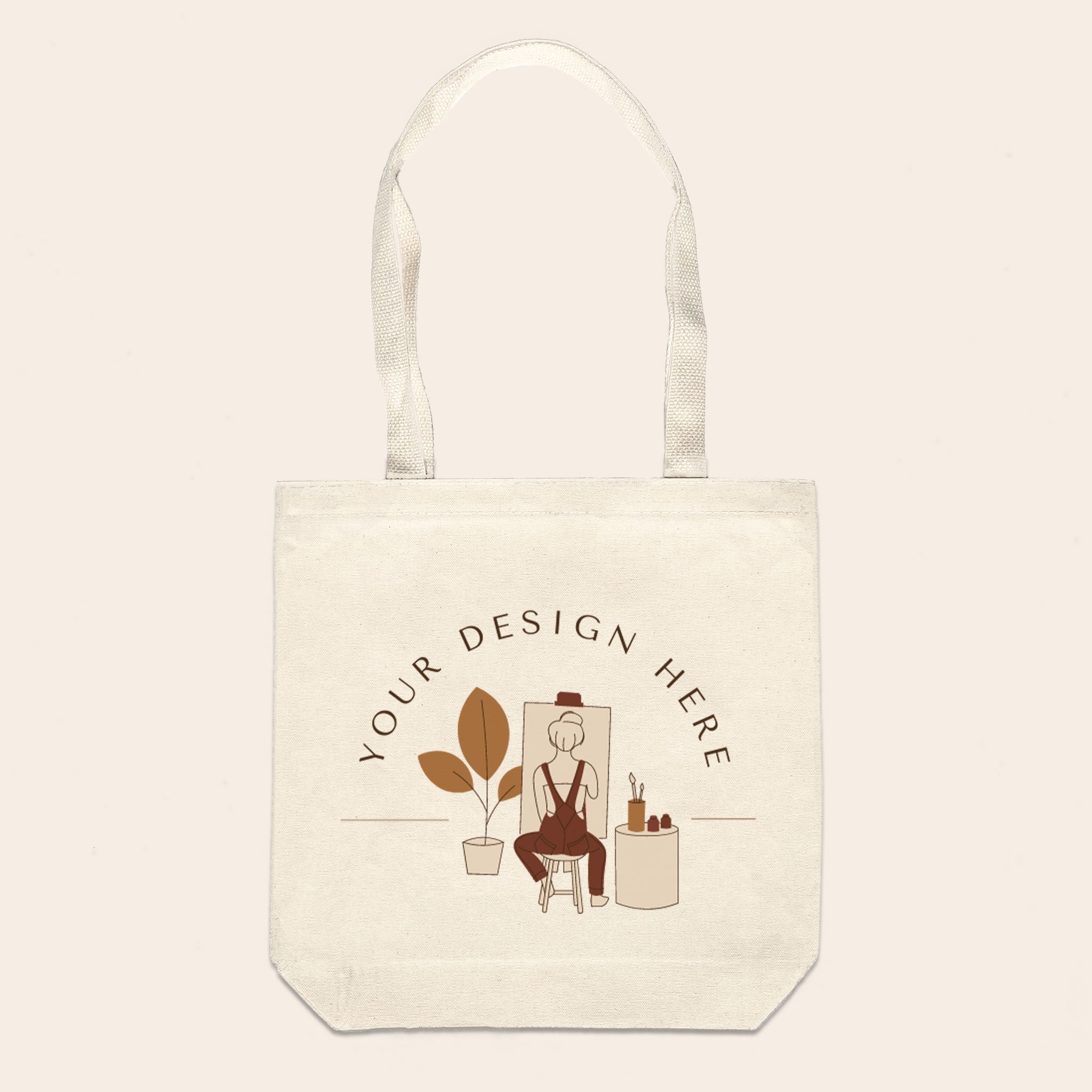 Square Cotton Canvas Tote Bag