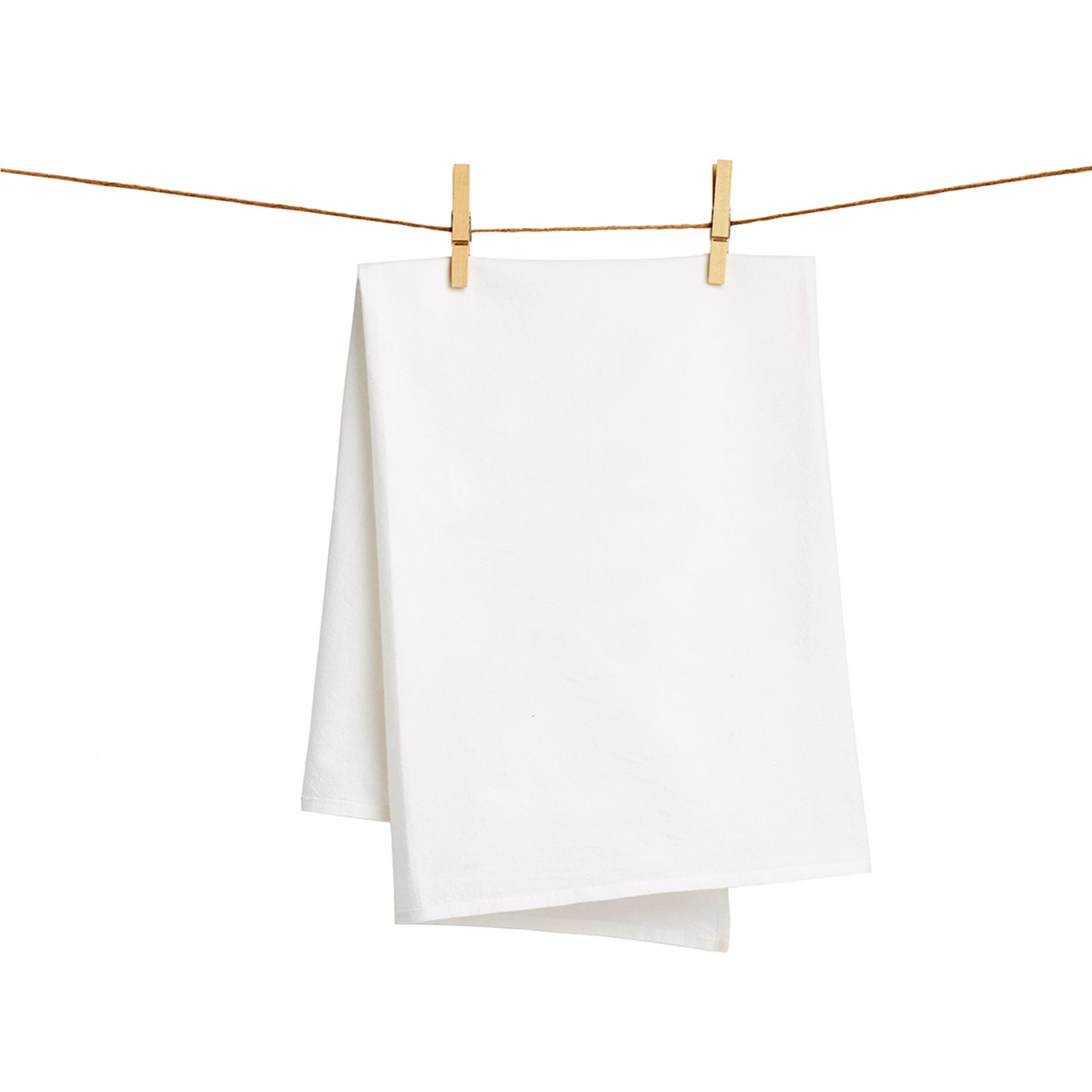 White Flour Sack Tea Towel 27"x27"