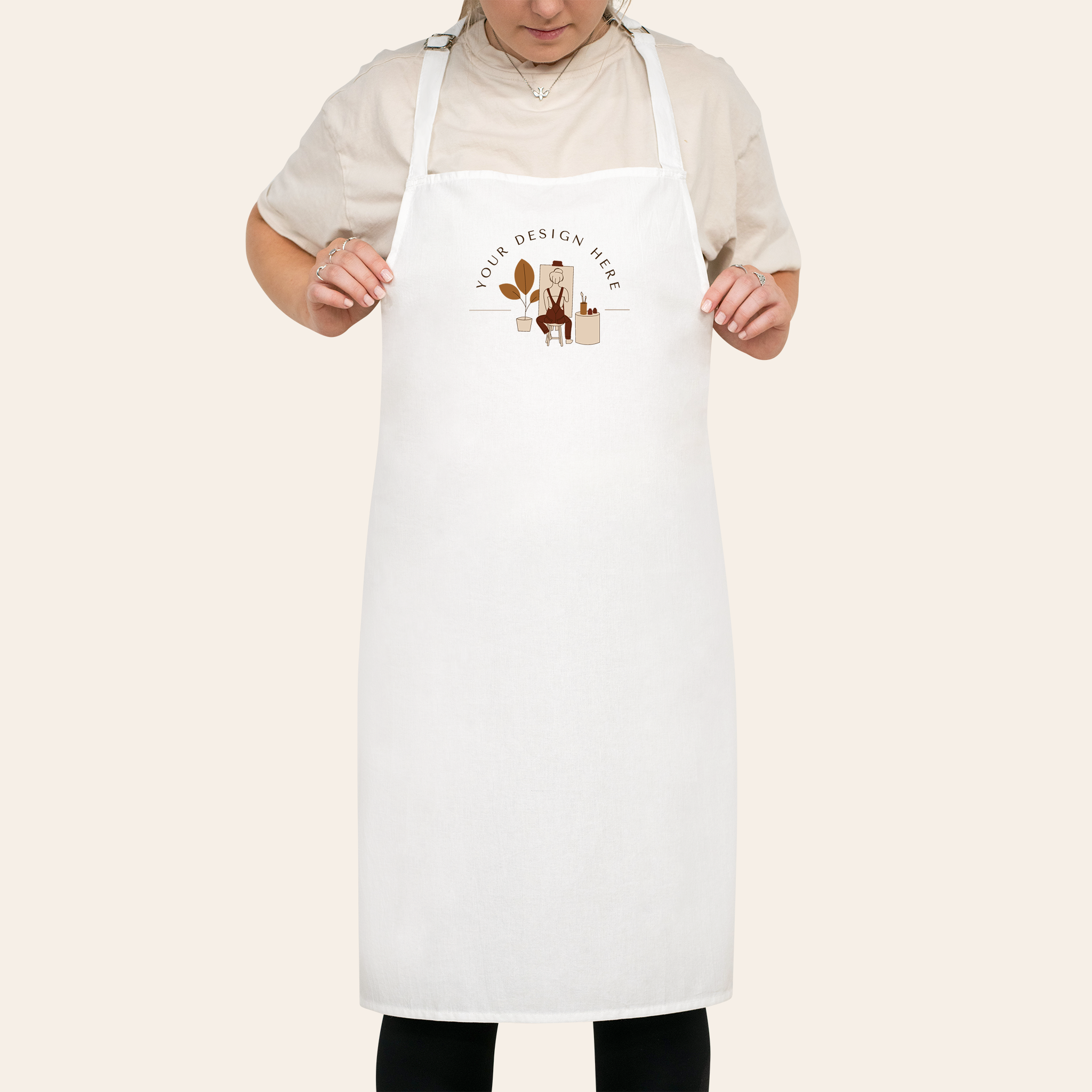 White Flour Sack Apron