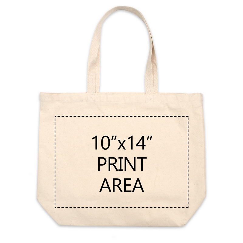 Jumbo Cotton Canvas Tote Bag-zoom-