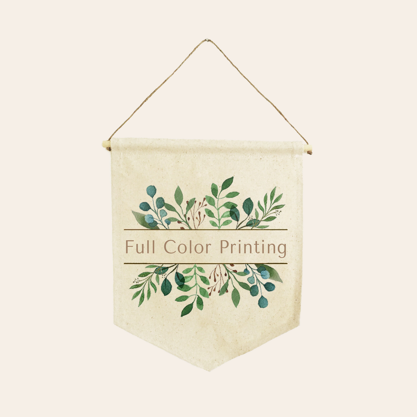 Natural Cotton Canvas Shield Banner