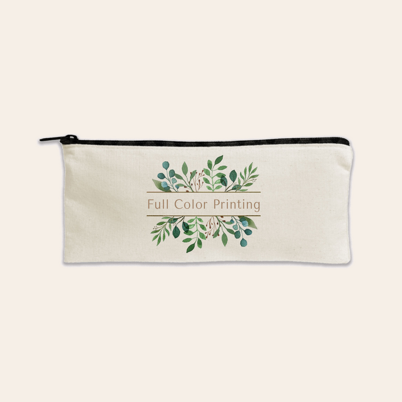 Pencil Canvas Zipper Pouch 4"x 9.5"-zoom-