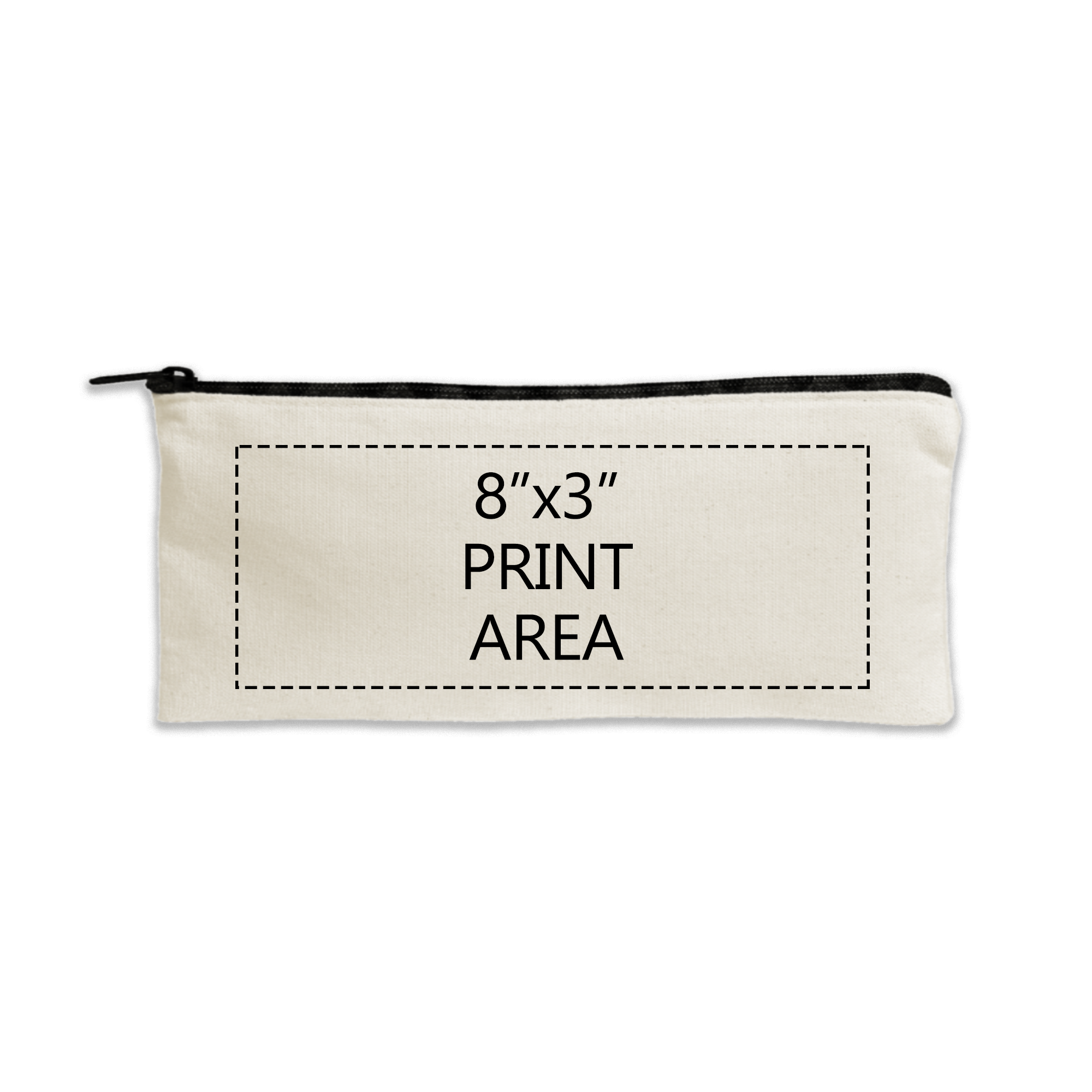 Pencil Canvas Zipper Pouch 4"x 9.5"-zoom-3