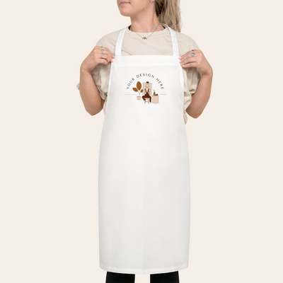 Classic White Cotton Apron