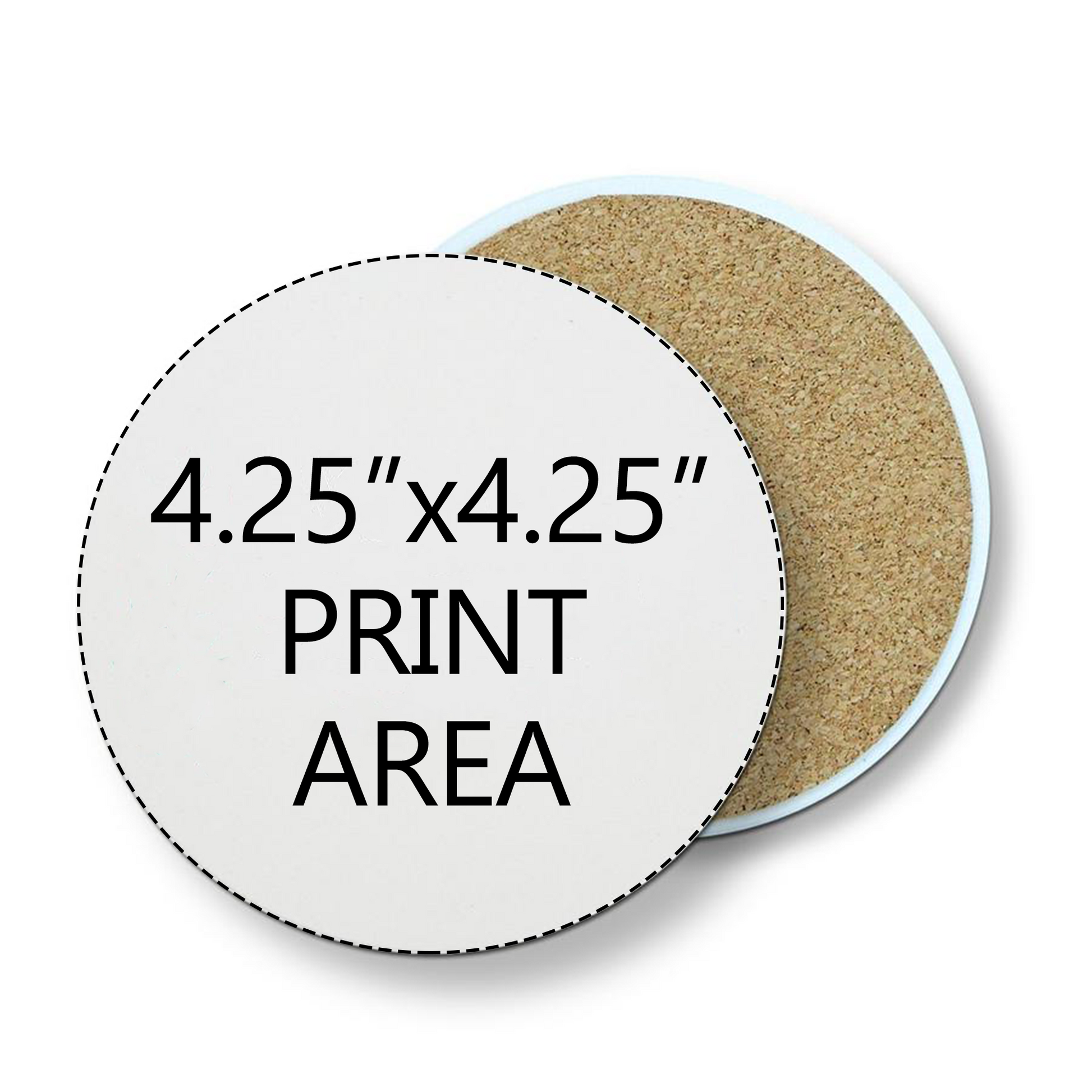 Round Absorbent Ceramic Stone Coaster with Full Coverage-3