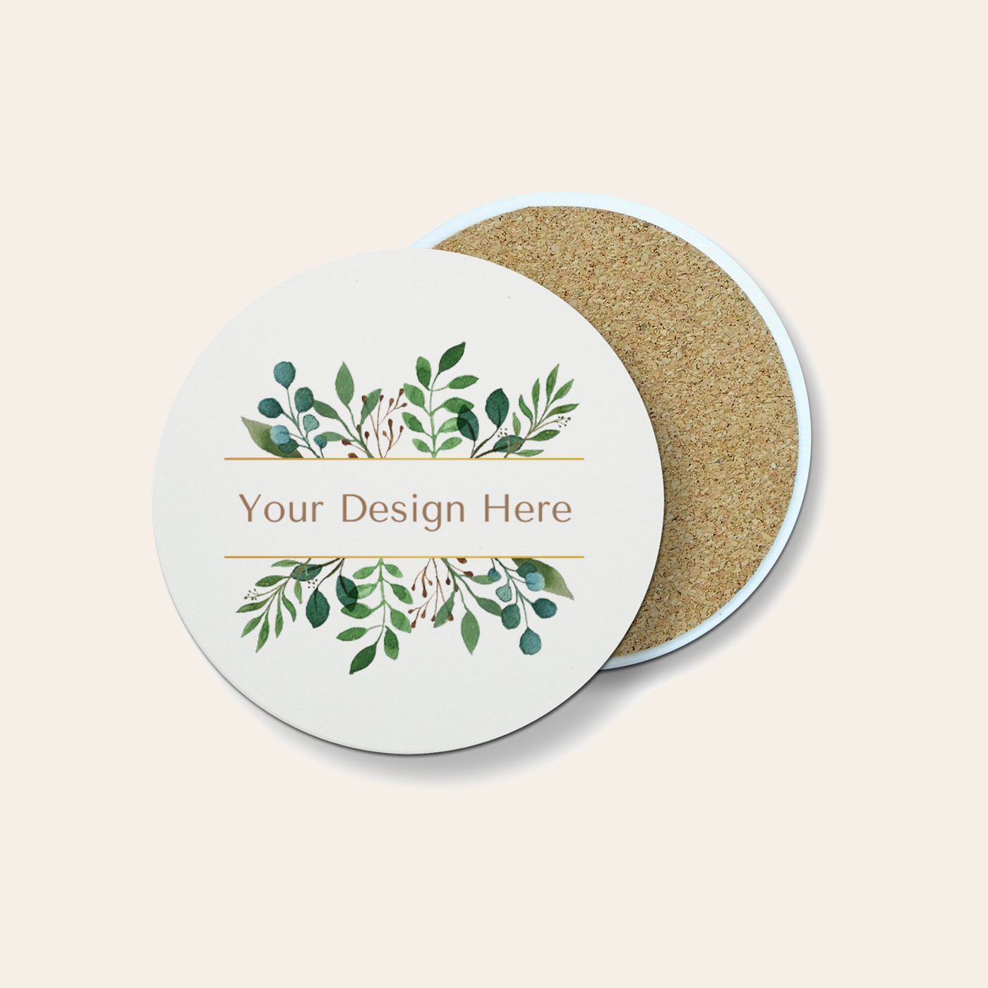 Round Absorbent Ceramic Stone Coaster 