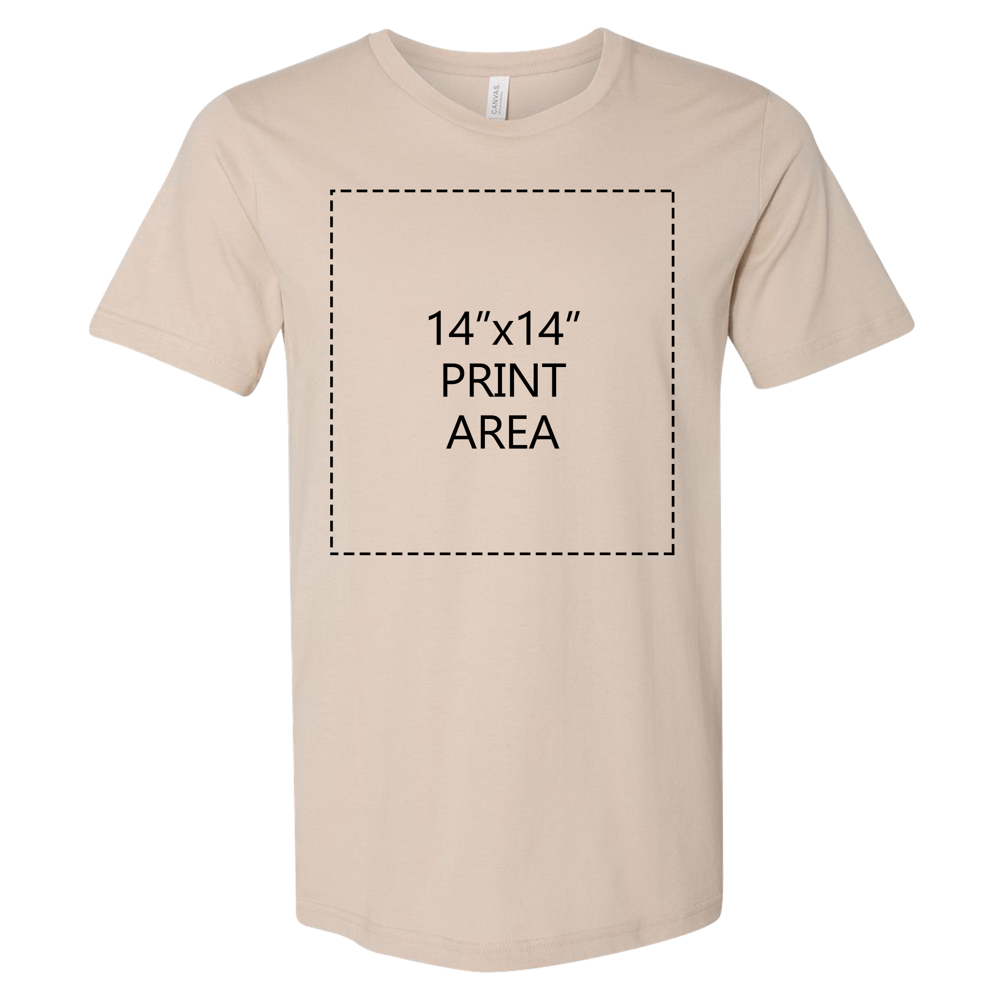Bella + Canvas Unisex Tan T-Shirt-zoom-3