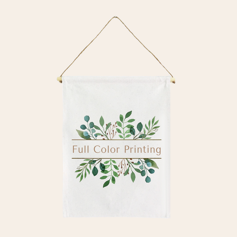 White Cotton Canvas Flag Banner-zoom-