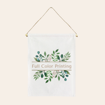 White Cotton Canvas Flag Banner